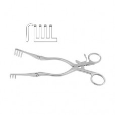 Adson Self Retaining Retractor 3 x 4 Sharp Prongs Stainless Steel, 16.5 cm - 6 1/2"